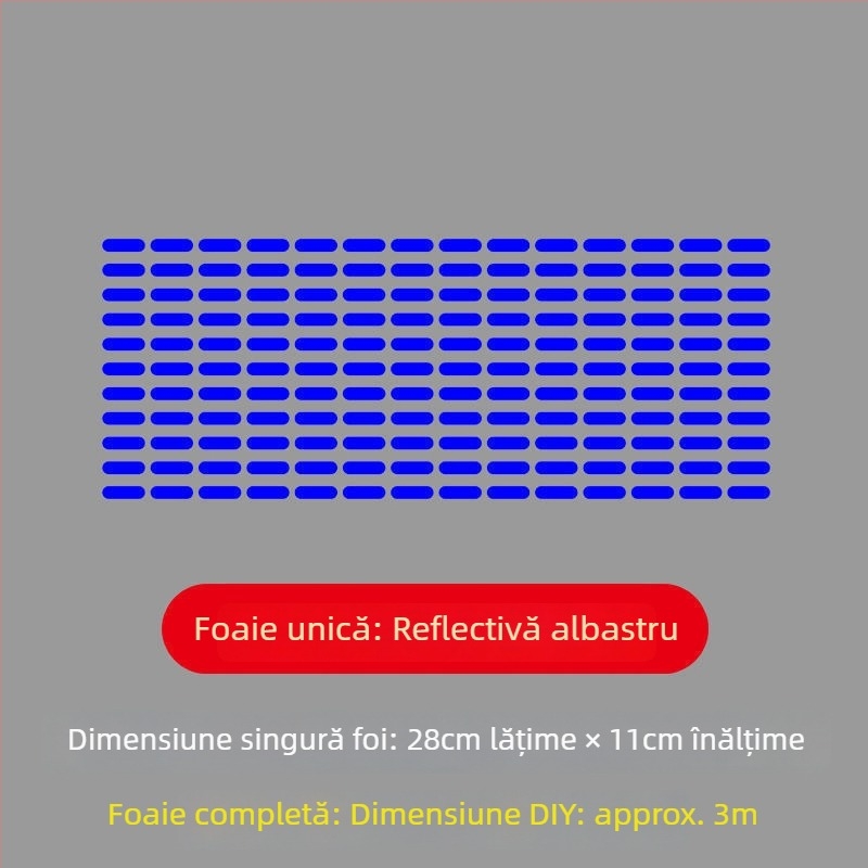 Autocolante decorative pentru vehicule electrice – impermeabile, reflectorizante, cu linie punctată pentru autoturisme și motociclete; Brand: Unique; Material: Alte