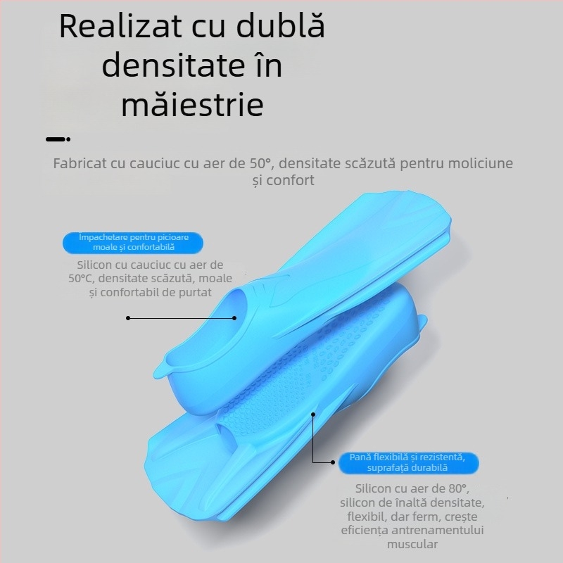 Set de snorkeling din trei piese pentru adulți și copii: mască de scufundare din silicon, snorkel uscat și înotătoare