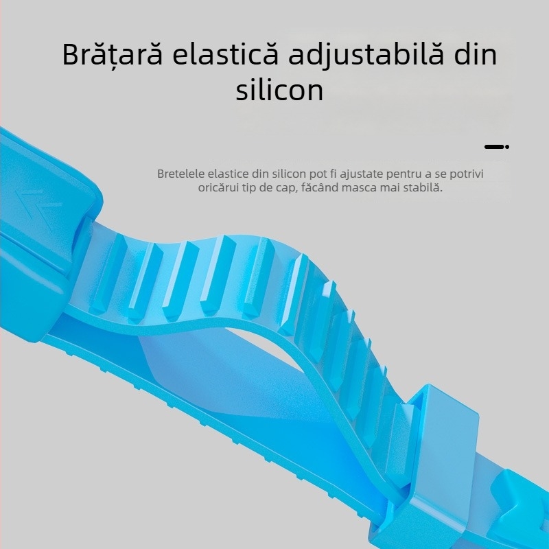 Set de snorkeling din trei piese pentru adulți și copii: mască de scufundare din silicon, snorkel uscat și înotătoare