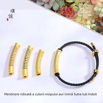 Set bijuterii din cupru în stil cot pentru bărbați, placare electroplată — Puzuo, seria Sand Gold