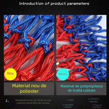 Plasă pentru coș de baschet – extinsă, groasă și durabilă pentru exterior; Material: mătase; Utilizare: baschet; Procesare și personalizare: niciuna; Brand: Altul.