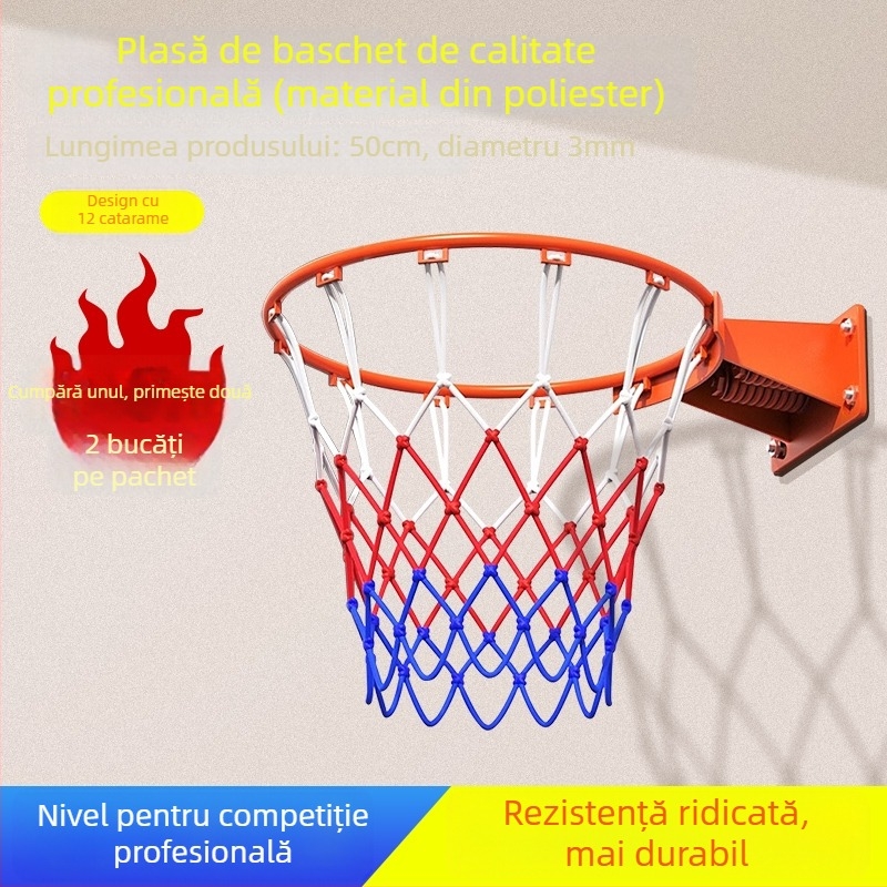 Plasă pentru coș de baschet – extinsă, groasă și durabilă pentru exterior; Material: mătase; Utilizare: baschet; Procesare și personalizare: niciuna; Brand: Altul.