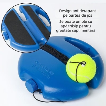 Bază de antrenament tenis cu coardă elastică pentru revenire, material PE, potrivit pentru tenis de masă și badminton