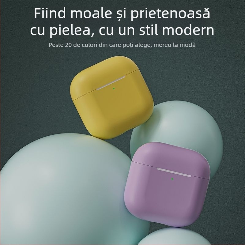 Carcasă de protecție din silicon pentru AirPods Pro 2, AirPods (1–2 Gen) și AirPods (3–4 Gen), cu design gravat