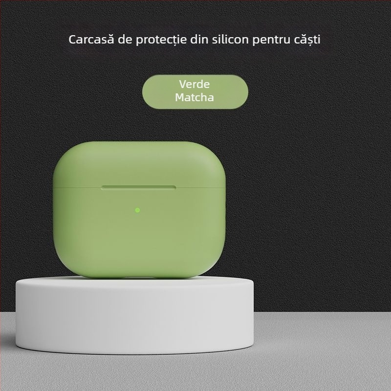 Carcasă de protecție din silicon pentru AirPods Pro 2, AirPods (1–2 Gen) și AirPods (3–4 Gen), cu design gravat