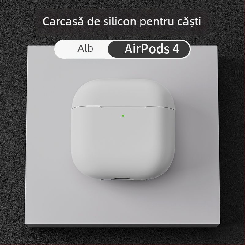 Carcasă de protecție din silicon pentru AirPods Pro 2, AirPods (1–2 Gen) și AirPods (3–4 Gen), cu design gravat