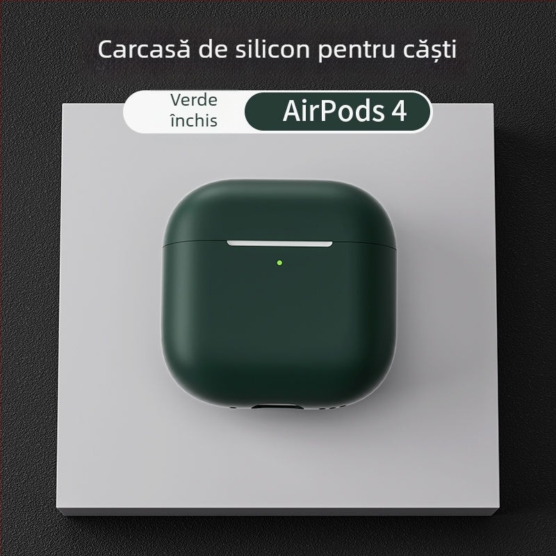 Carcasă de protecție din silicon pentru AirPods Pro 2, AirPods (1–2 Gen) și AirPods (3–4 Gen), cu design gravat