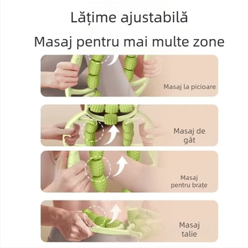 Rola cu spumă, 12 rotoare, masaj muscular și yoga – Material TPE