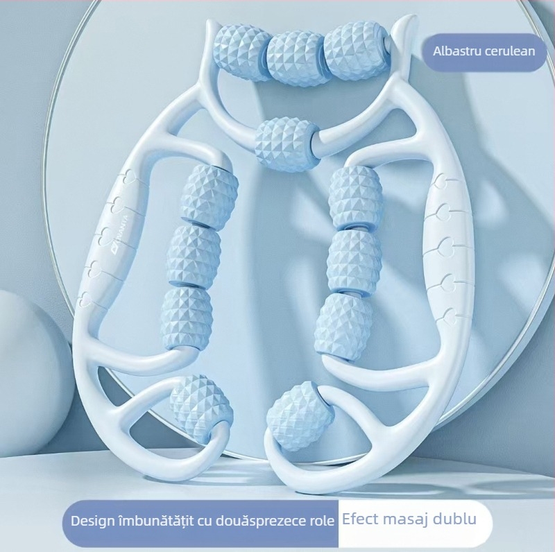 Rola cu spumă, 12 rotoare, masaj muscular și yoga – Material TPE