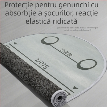 Covoraș pentru roata abdominală – utilizare în interior, absorbție de șocuri, silențios, anti-derapare, design mărit și lat, material burete