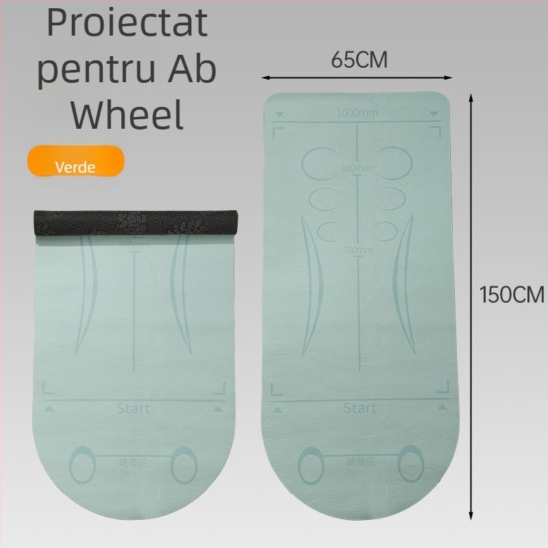 Covoraș pentru roata abdominală – utilizare în interior, absorbție de șocuri, silențios, anti-derapare, design mărit și lat, material burete