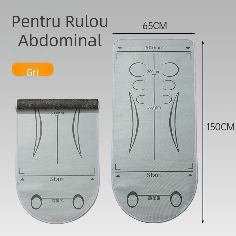 Covoraș pentru roata abdominală – utilizare în interior, absorbție de șocuri, silențios, anti-derapare, design mărit și lat, material burete