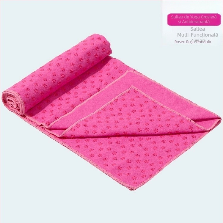 Prosop pentru yoga – anti-alunecare, imprimat, absorbant la transpirație, grosime moderată, 1,0 kg, pentru fitness