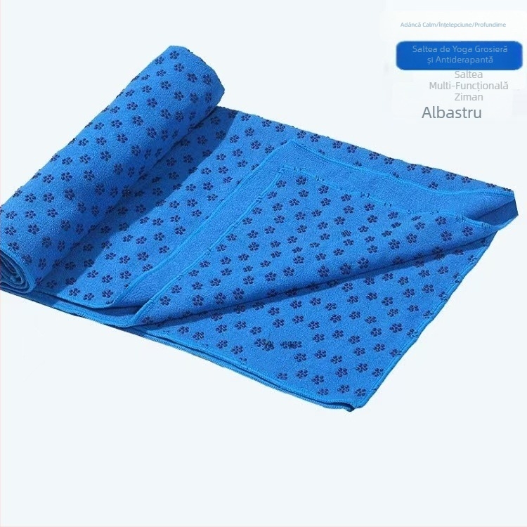 Prosop pentru yoga – anti-alunecare, imprimat, absorbant la transpirație, grosime moderată, 1,0 kg, pentru fitness