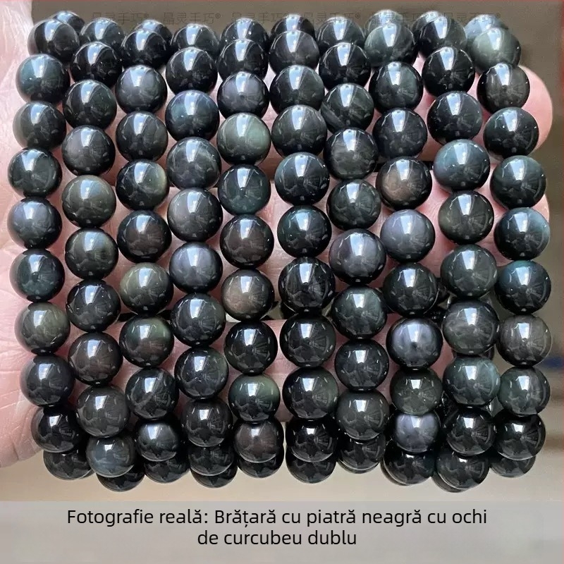 Perle din obsidian natural argintiu și perle rotunde din obsidian auriu, pentru bijuterii DIY, componente pentru brățară, semifabricate la gros