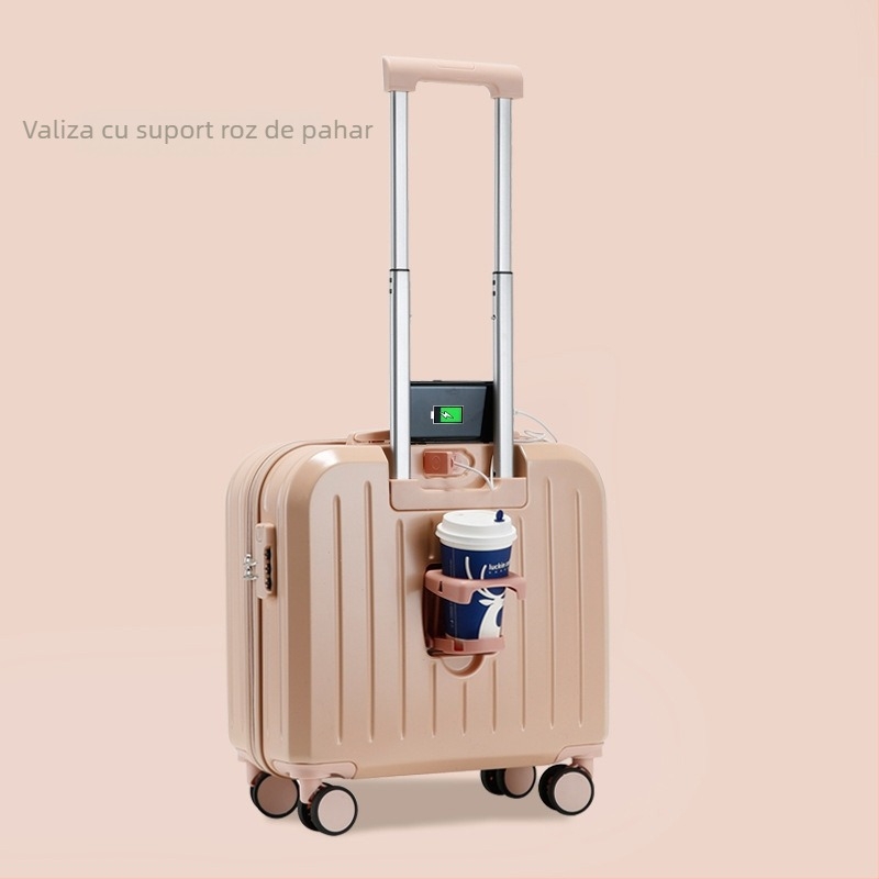 Bagaj cabină, corp PVC, deschidere cu fermoar, port USB, anti-furt, model 716