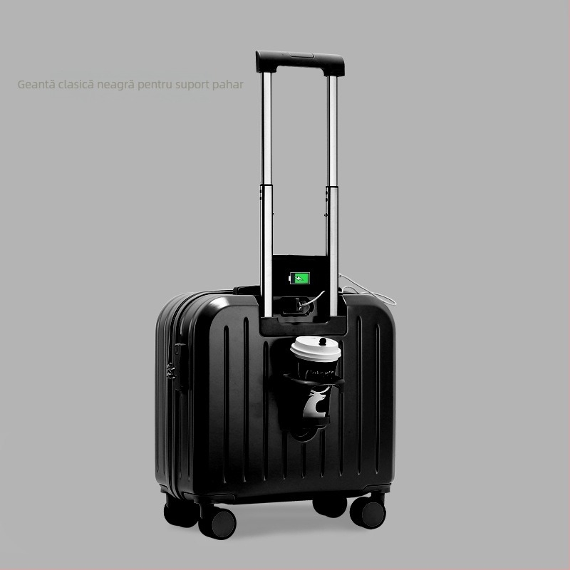 Bagaj cabină, corp PVC, deschidere cu fermoar, port USB, anti-furt, model 716