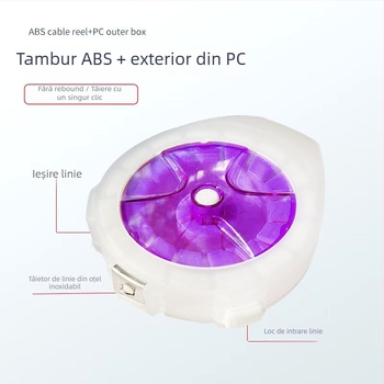 Ordinary Road PC cutie de depozitare pentru linia de pescuit, cu tăietor rapid pentru linie și funcție anti-revers