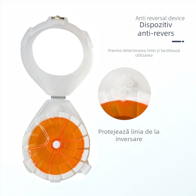 Ordinary Road PC cutie de depozitare pentru linia de pescuit, cu tăietor rapid pentru linie și funcție anti-revers