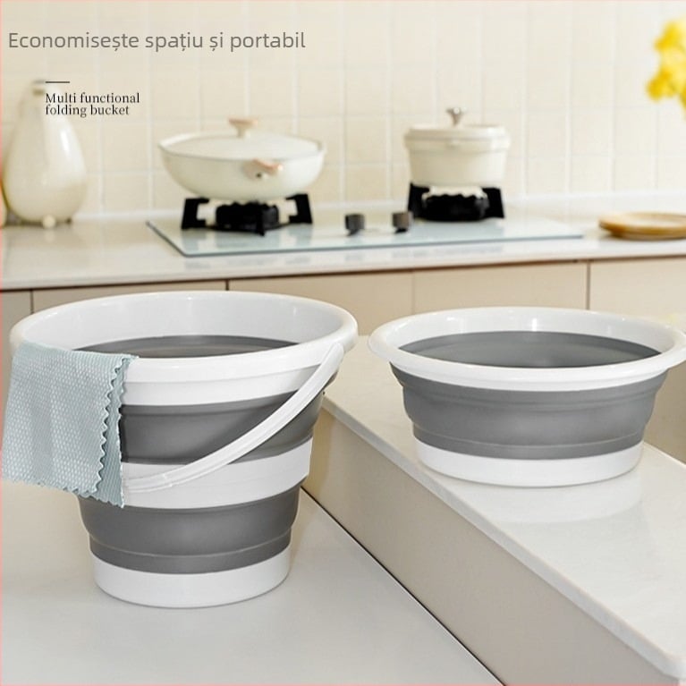 Set pliabil de găleată și chiuvetă pentru camping în aer liber — PP+TPR, 0,4 kg, lansare 2024, fără import