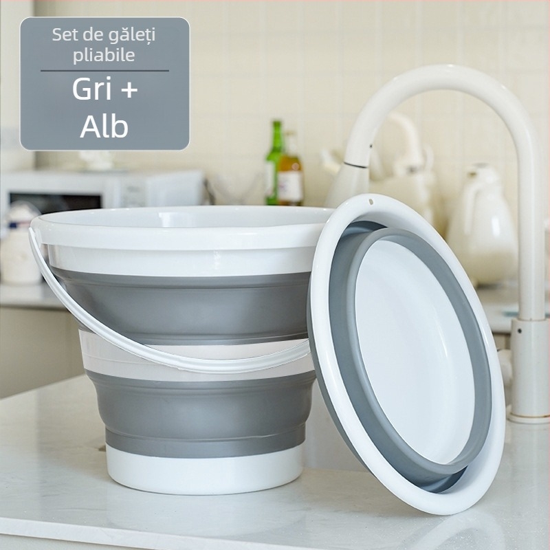 Set pliabil de găleată și chiuvetă pentru camping în aer liber — PP+TPR, 0,4 kg, lansare 2024, fără import