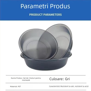 Hona PET Set de 3 recipiente pentru momeli – recipiente deschise pentru amestecarea momelilor, PET, origine: China