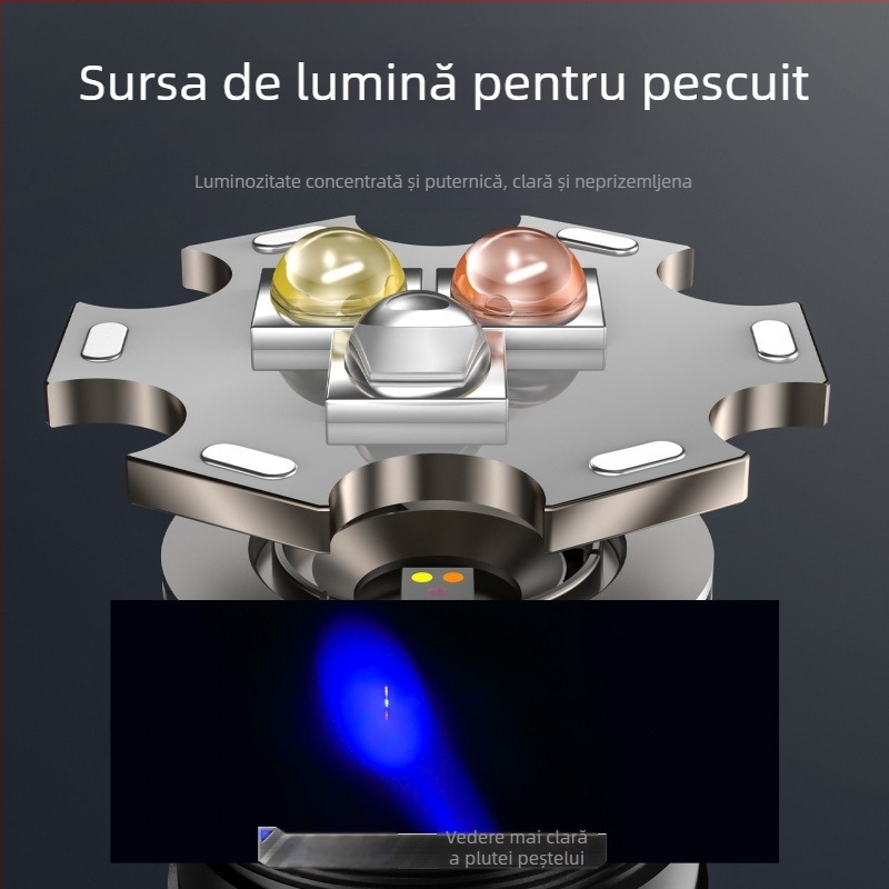 Lampă Camper pentru pescuit de noapte – reîncărcabilă, încărcător inclus