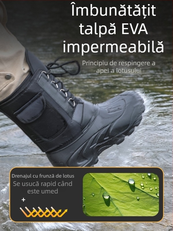 Pantofi pescuit EVA, antiderapant, impermeabili, pentru pescuit pe gheață, ghete de zăpadă (Material: EVA; Antiderapant; Impermeabil; Pentru pescuit pe gheață; Ghete de zăpadă)