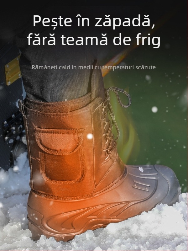 Pantofi pescuit EVA, antiderapant, impermeabili, pentru pescuit pe gheață, ghete de zăpadă (Material: EVA; Antiderapant; Impermeabil; Pentru pescuit pe gheață; Ghete de zăpadă)