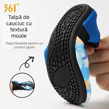 361° Pantofi de plajă pentru copii, talpă antiderapantă, încălțăminte de apă pentru copii, pantofi pentru drumeții pe râu, uscare rapidă pentru plajă și înot