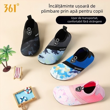 361° Pantofi de plajă pentru copii, talpă antiderapantă, încălțăminte de apă pentru copii, pantofi pentru drumeții pe râu, uscare rapidă pentru plajă și înot