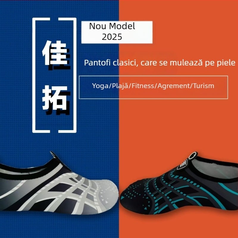 Pantofi de apă unisex pentru drumeții pe râu, anti-alunecare, amfibii, uscare rapidă, respirabili, pentru plajă și scăldat