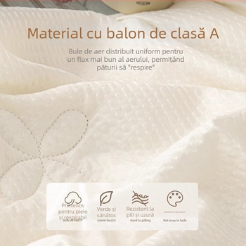 Cuvertură din fibre de soia, ţesătură Jacquard din fibre mixte, potrivită pentru toate sezoanele, greutate 1,5–2 kg