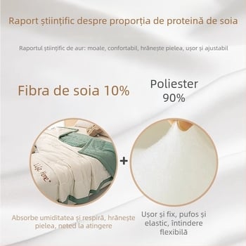 Cuvertură din fibre de soia, ţesătură Jacquard din fibre mixte, potrivită pentru toate sezoanele, greutate 1,5–2 kg