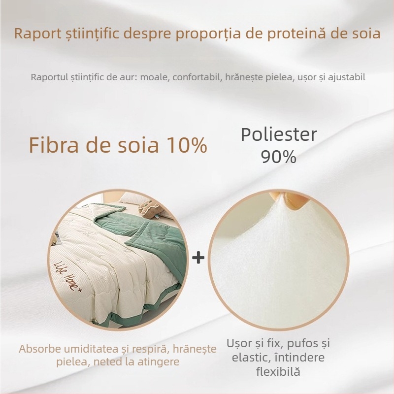 Cuvertură din fibre de soia, ţesătură Jacquard din fibre mixte, potrivită pentru toate sezoanele, greutate 1,5–2 kg