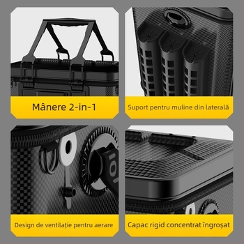 Găleată de pescuit cu fund dur întărit și carcasă rigidă integrată (Material: EVA; Fund: dur; Carcasă: integrată; Capacitate: mare)