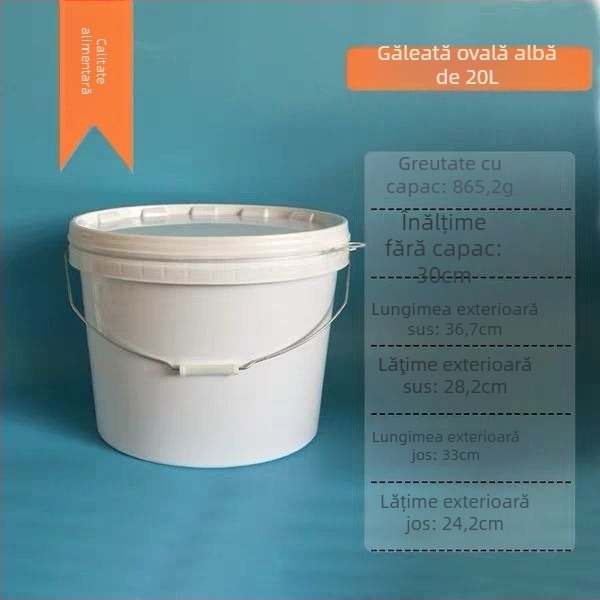 Găleată ovală din plastic, durabilă, pentru alimentație și pescuit • Material: Plastic • Brand: Altul • Greutate brută: Altul