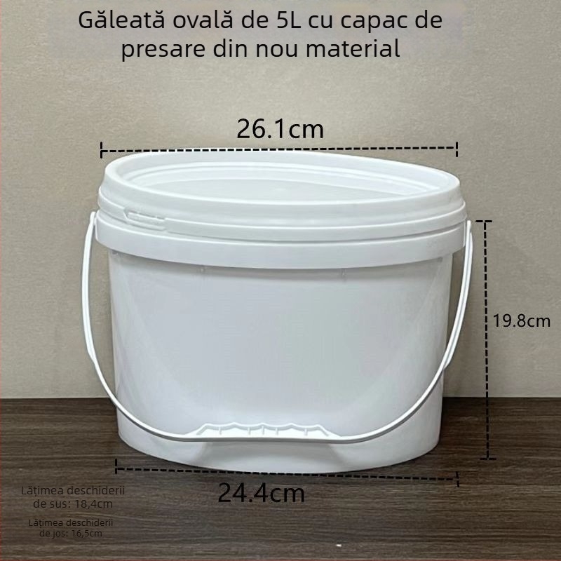 Găleată ovală din plastic, durabilă, pentru alimentație și pescuit • Material: Plastic • Brand: Altul • Greutate brută: Altul