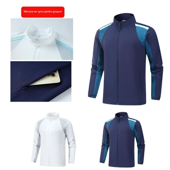 Jachetă pentru exerciții și antrenamente de arte marțiale – Unisex, mâneci lungi, guler înalt, amestec poliester-elastan 92%/8%