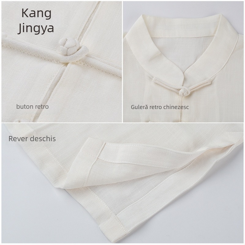 Set Tai Chi - mâneci scurte, unisex, croială lejeră, pentru adulți, antrenament și reprezentații Wu Shu, material din bumbac amestecat cu căptușeală de bumbac