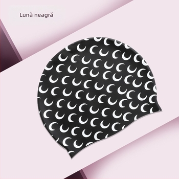 Șapcă de înot din silicon, cu model desen animat, pentru adulți, cod produs A38832, potrivită pentru înot și activități în apă