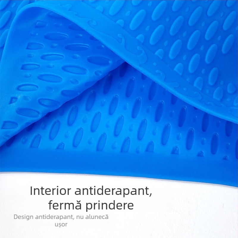 Șapcă de înot pentru adulți, unisex, din silicon, impermeabilă, complet acoperită