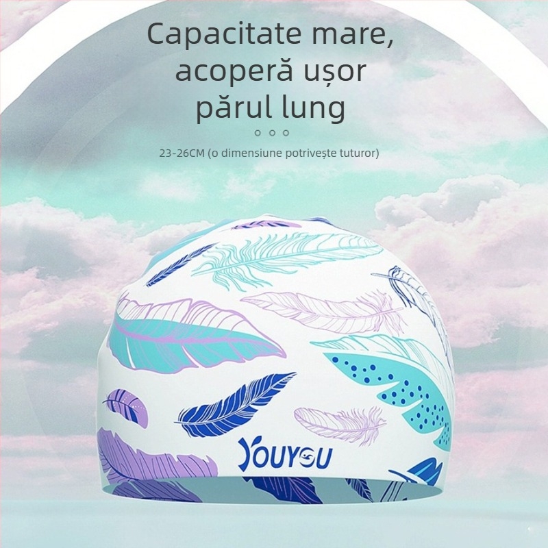 Set cască de înot și ochelari — silicon impermeabil, imprimeu, pentru adulți, cod produs 71301ay, pentru înot
