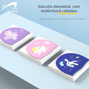 Noble Bird Șapcă de Înot pentru Copii din Nylon cu Imprimeu Desen Animat