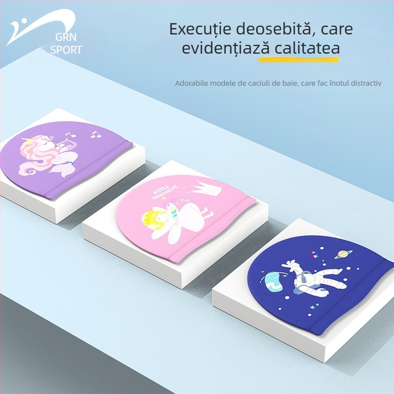 Noble Bird Șapcă de Înot pentru Copii din Nylon cu Imprimeu Desen Animat