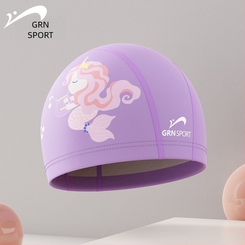 Noble Bird Șapcă de Înot pentru Copii din Nylon cu Imprimeu Desen Animat