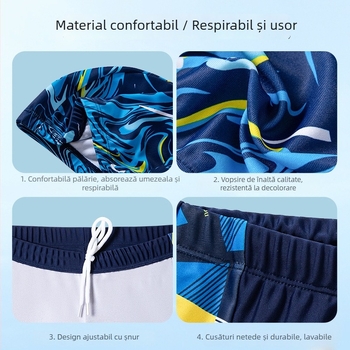 Autonomy Trunchiuri de baie pentru copii, imprimeu Cartoon, material poliester, stil Briefs, pentru 4–12 ani