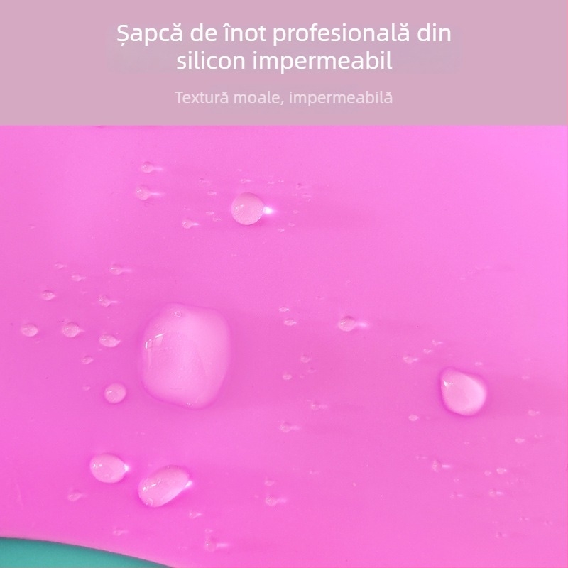 HAIZID Căciulă de înot din silicon – pentru adulți, cu imprimeu, pentru înot și activități acvatice