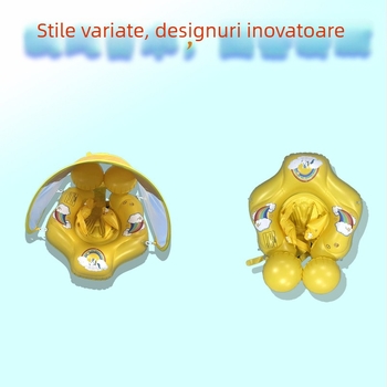 Inel de înot pentru copii 0–3 ani, model în dung, PVC ecologic 0,25 mm, insuflare manuală