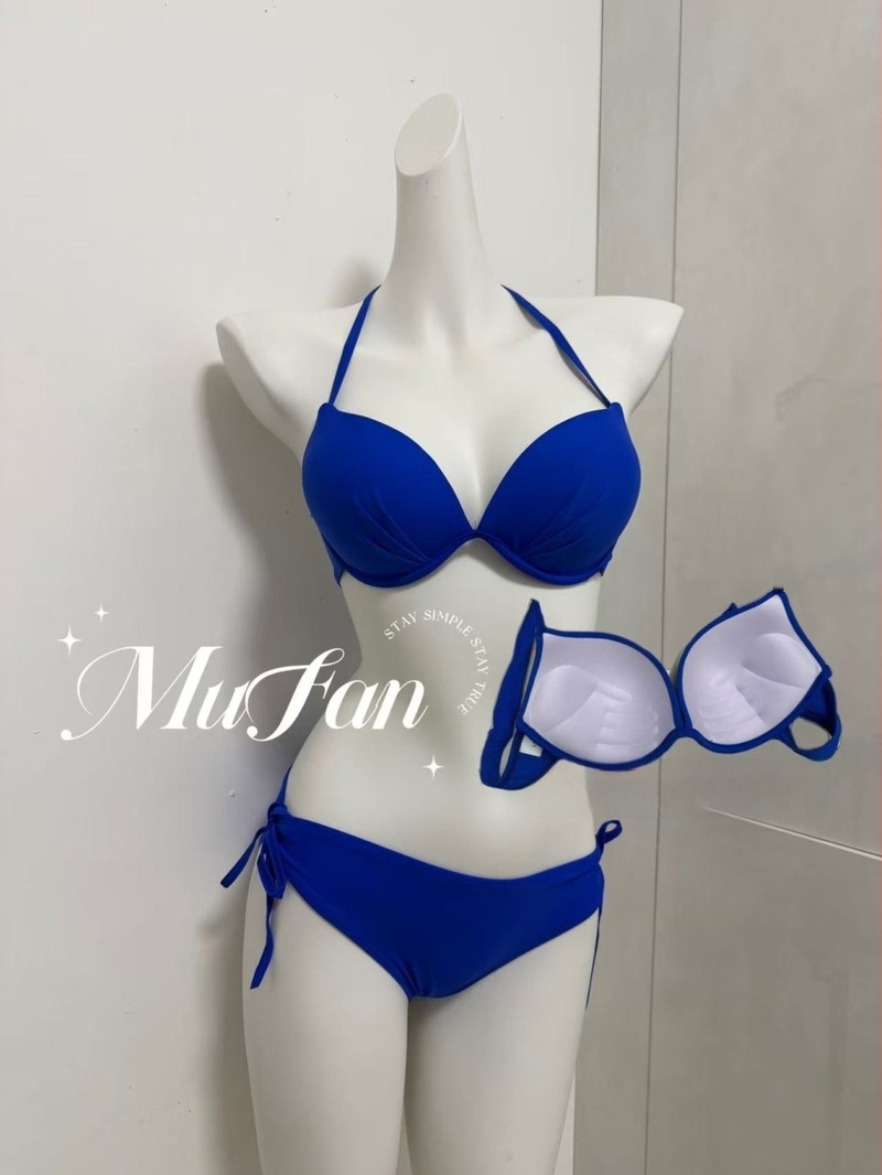 Top de bikini cu suport din oțel și pernă pentru sân; nylon 82%, căptușeală poliester cu spandex 60%; uscare rapidă, elasticitate ridicată, fără bretele, pentru femei adulte, înot